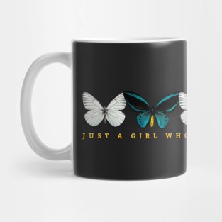 A Girl Who Loves Butterflies | Nature Lover | Scintillating Glitter Mug